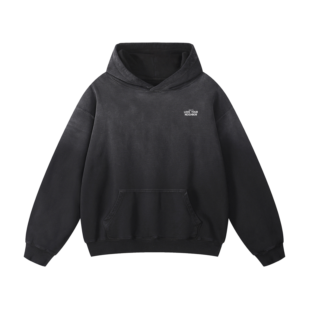 LOVE YOUR NEIGHBOR HOODIE BLACK