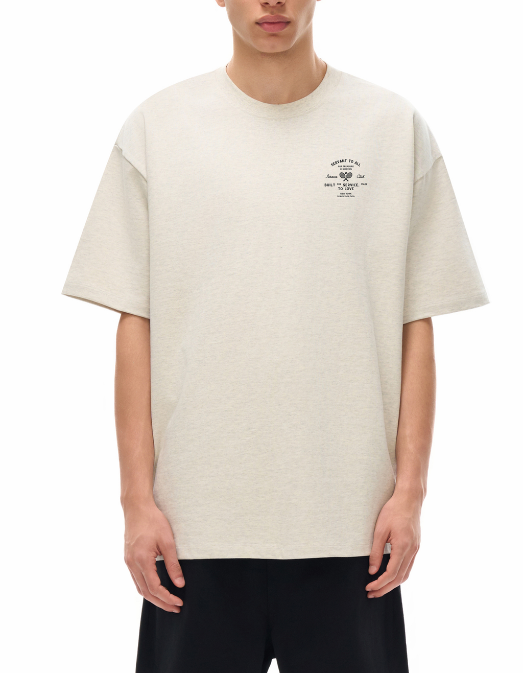 SERVANT FOR ALL T-SHIRT OAT GRAY