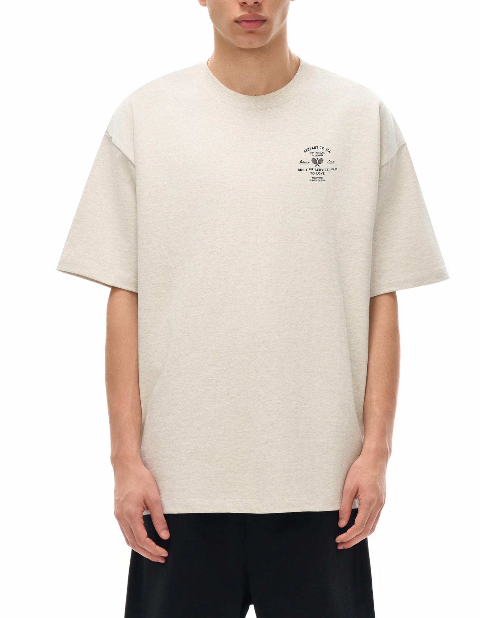 SERVANT FOR ALL T-SHIRT OAT GRAY