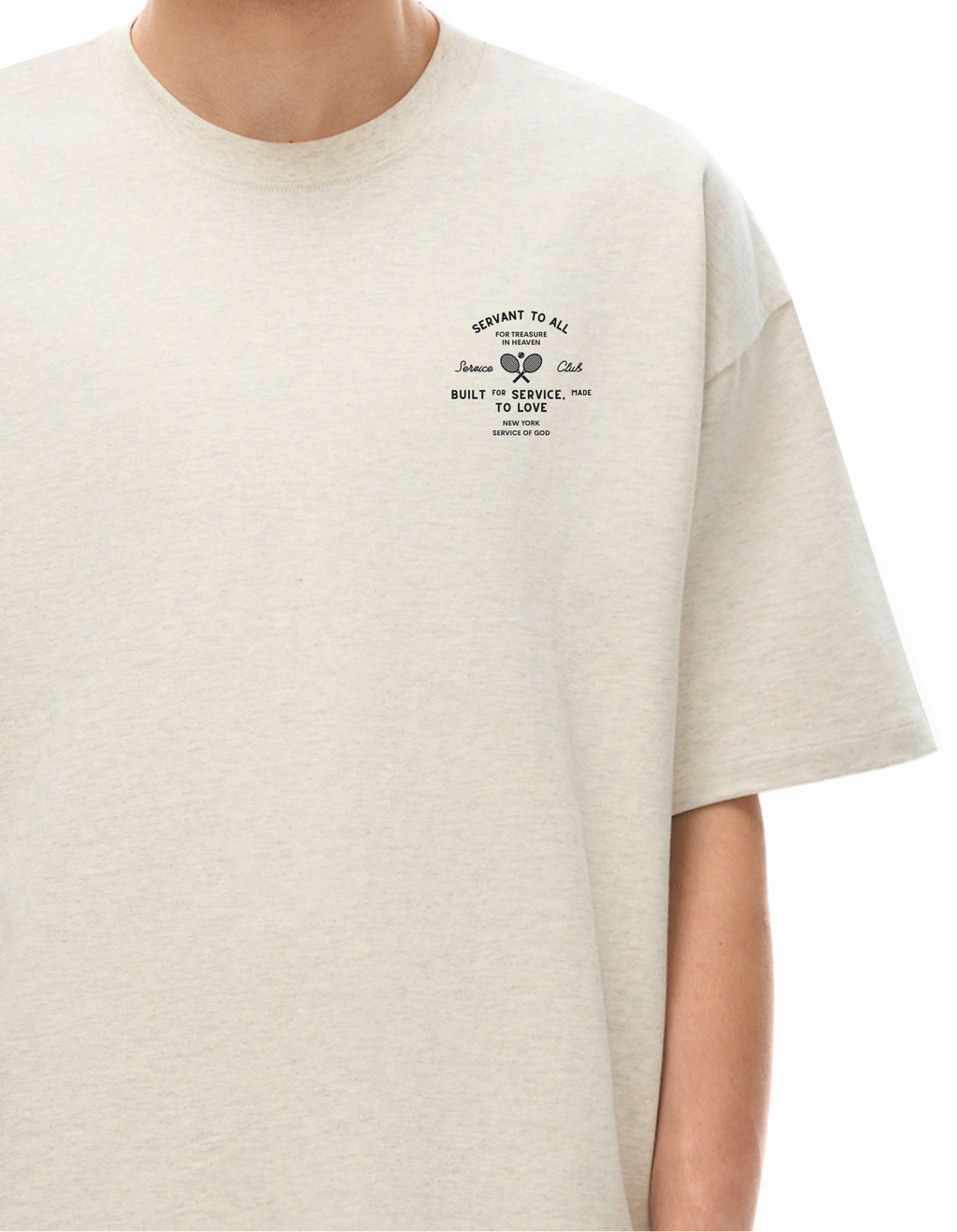 SERVANT FOR ALL T-SHIRT OAT GRAY