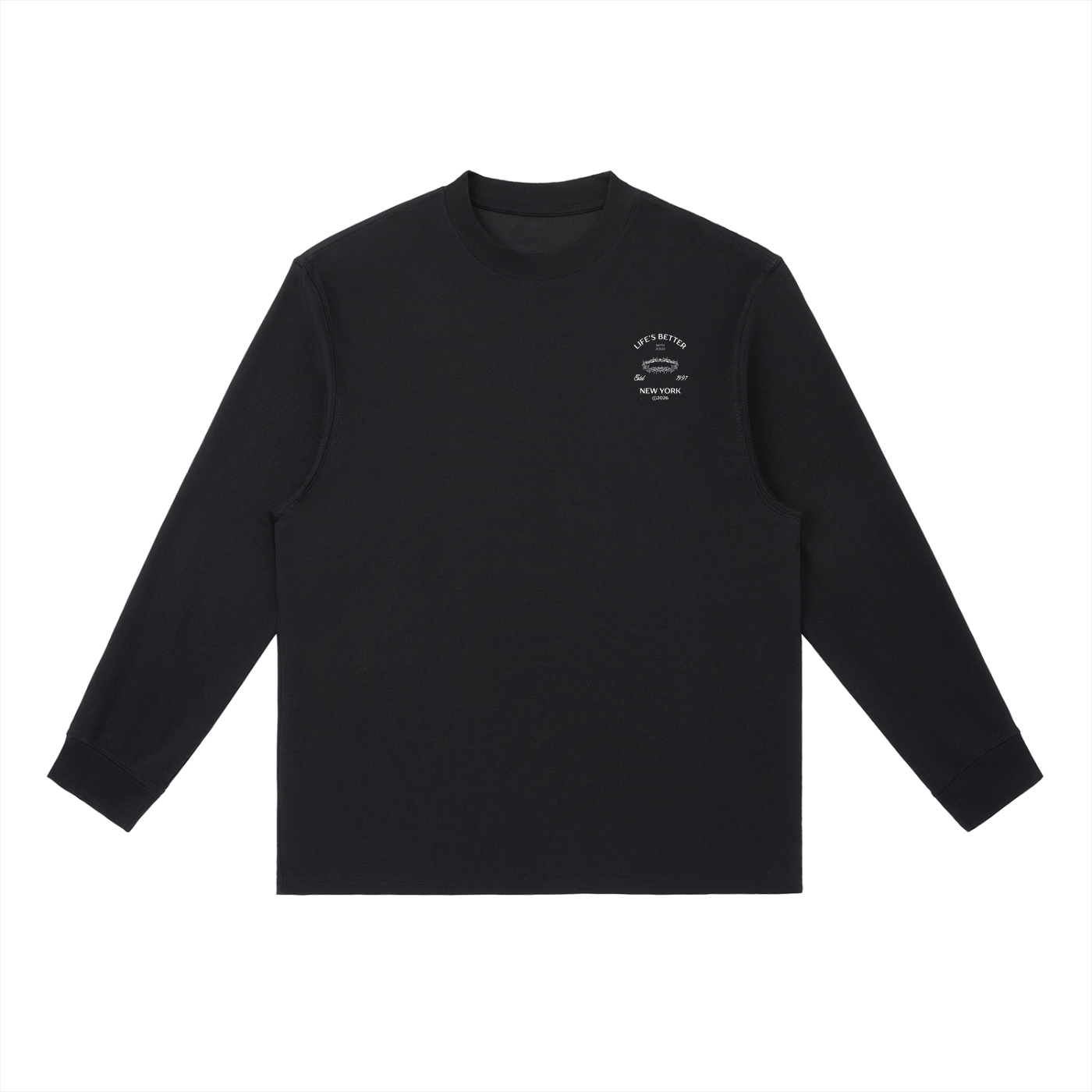 tops,t-shirt,long sleeve,black