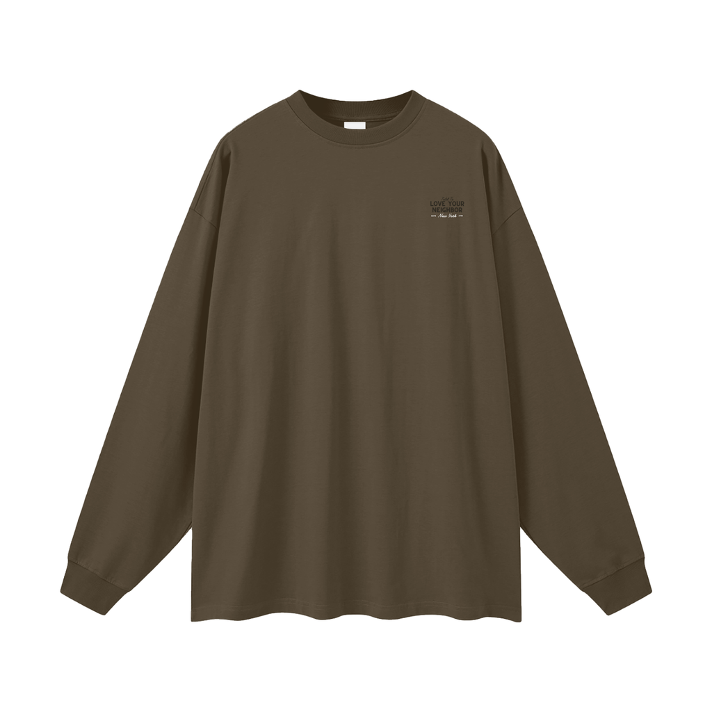 Love Your Neighbor Long-Sleeve Brown