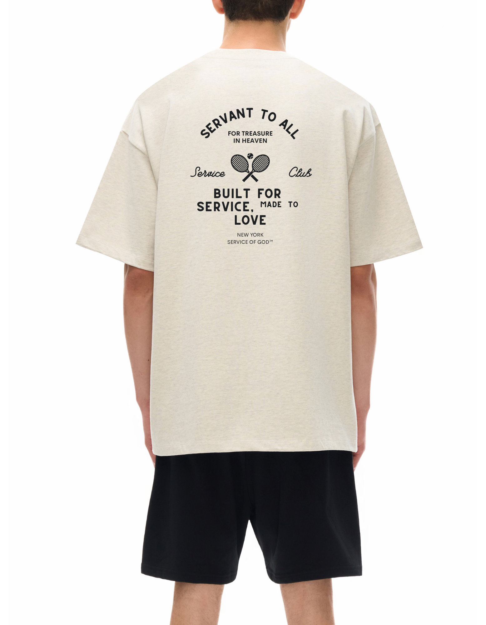 SERVANT FOR ALL T-SHIRT OAT GRAY