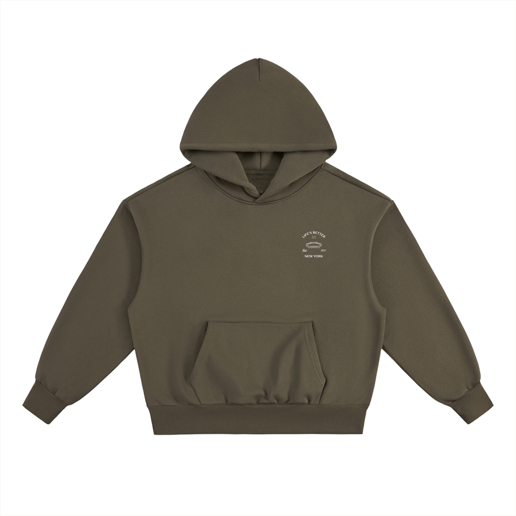 WOMENS BETTER WITH JESUS HEAVYWEIGHT HOODIE OLIVE