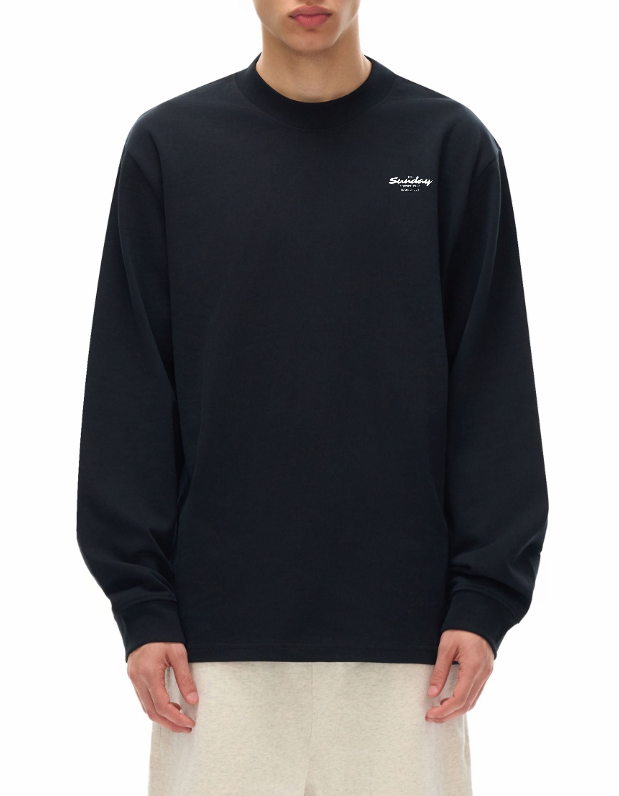 SUNDAY SERVICE CLUB LONG TEE WASHED BLACK