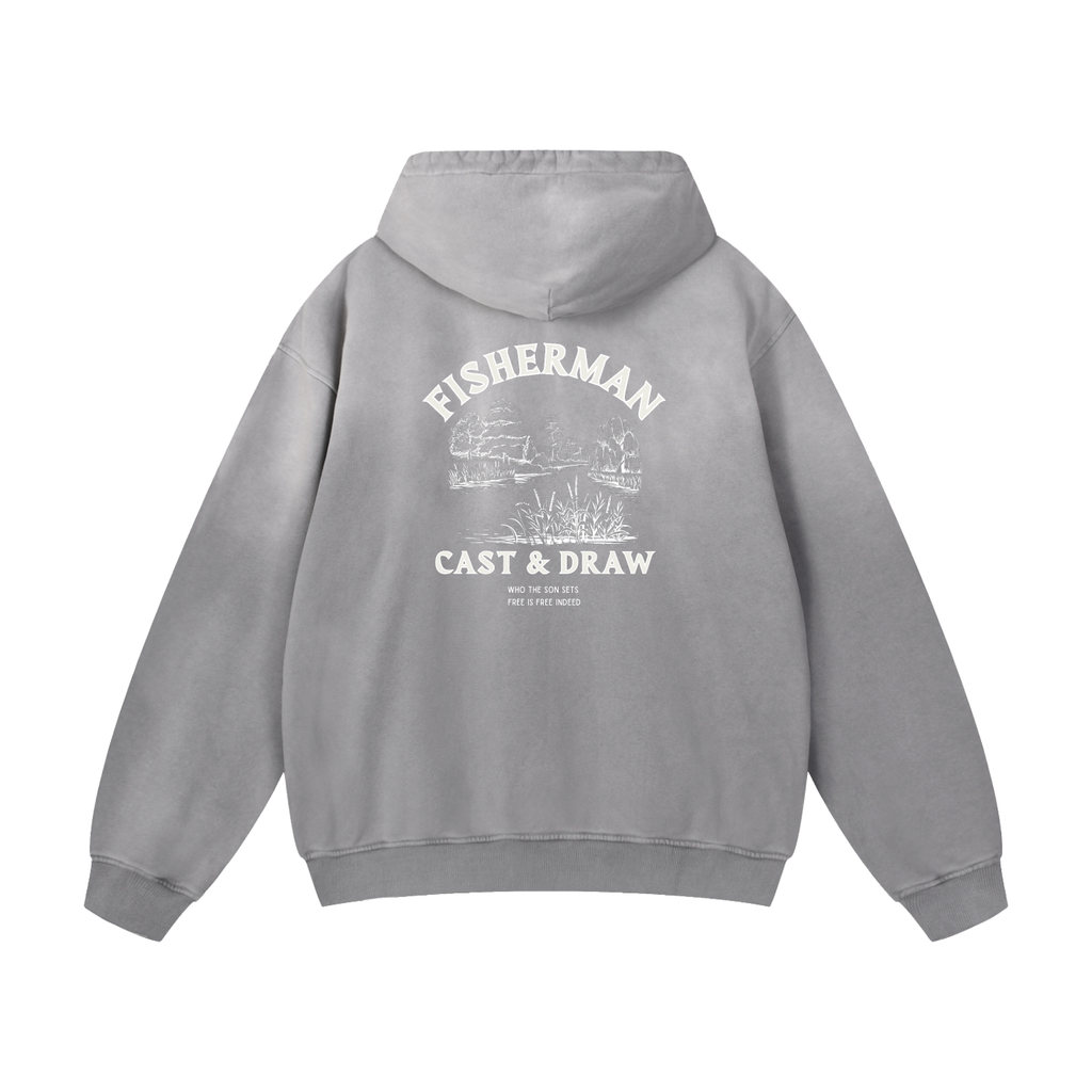 FISHERMAN HOODIE GRAY