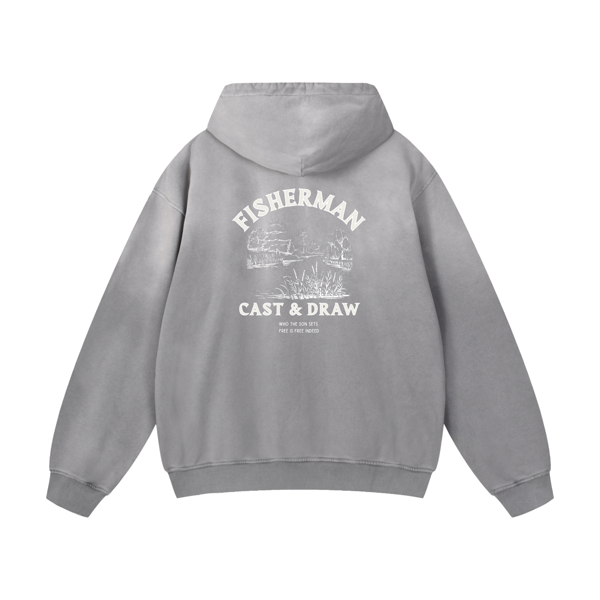 FISHERMAN HOODIE GRAY