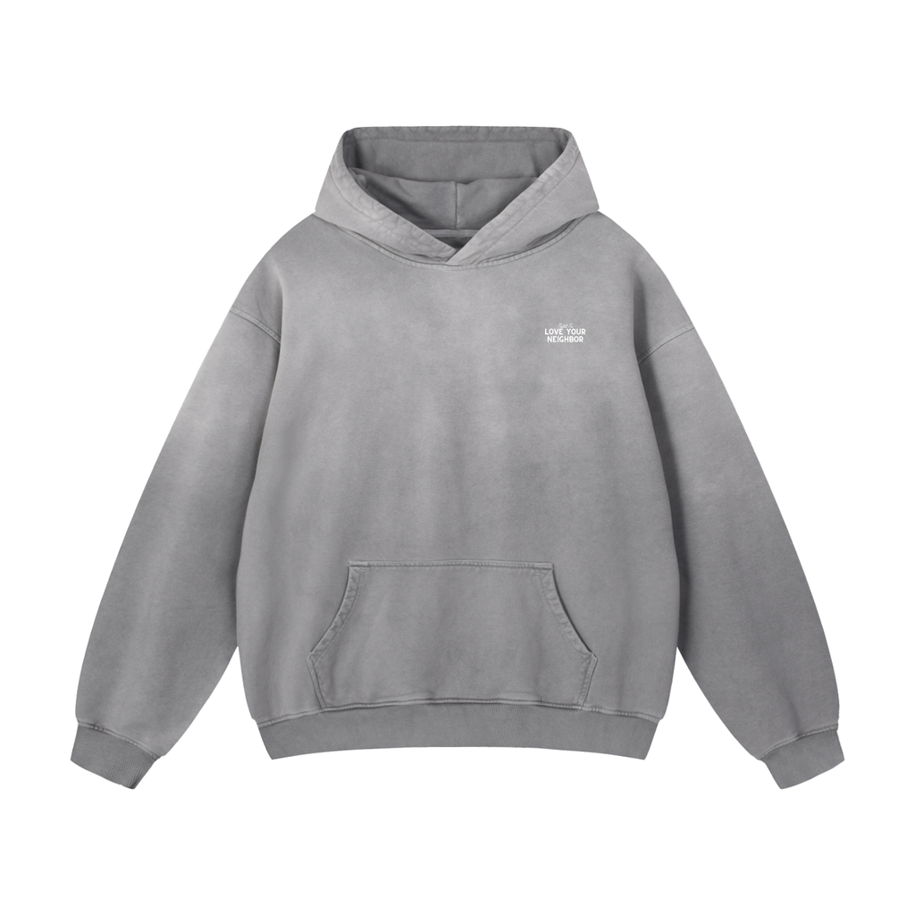 LOVE YOUR NEIGHBOR HOODIE GRAY