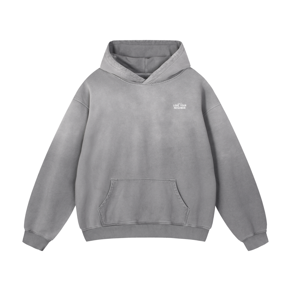 LOVE YOUR NEIGHBOR HOODIE GRAY