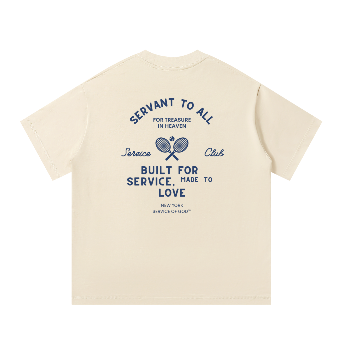 T-shirt,Christian t-shirt,Servant for all,Cream t-shirt