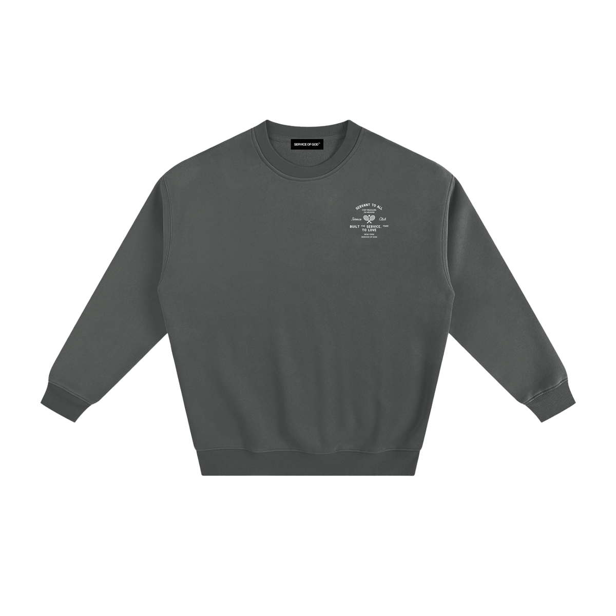 WOMENS SERVANT FOR ALL SWEATSHIRT DARK GRAY