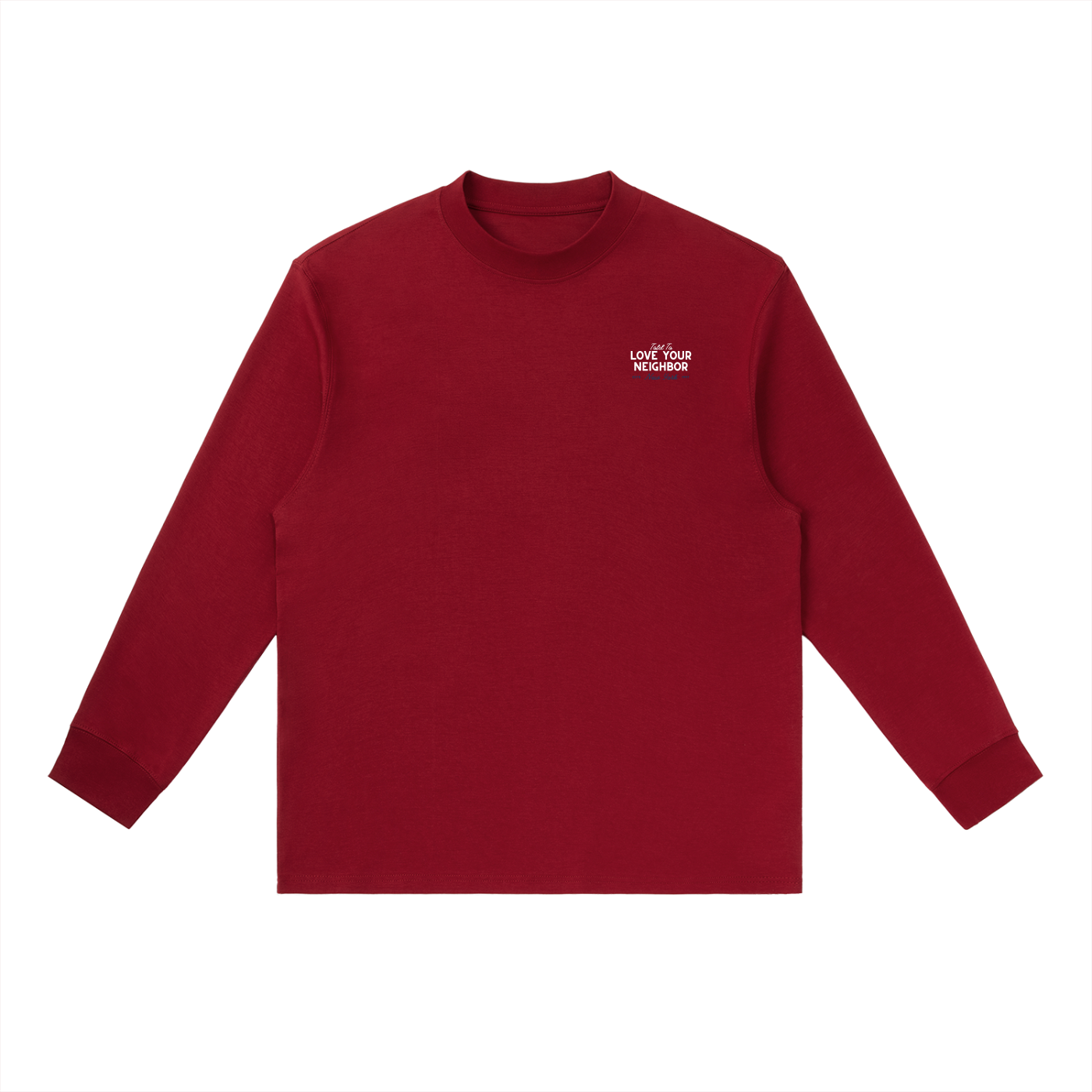 red,long sleeve,long-sleeve,tee,tops,t-shirt