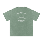 BETTER WITH JESUS WASHED T-SHIRT BEAN GREEN