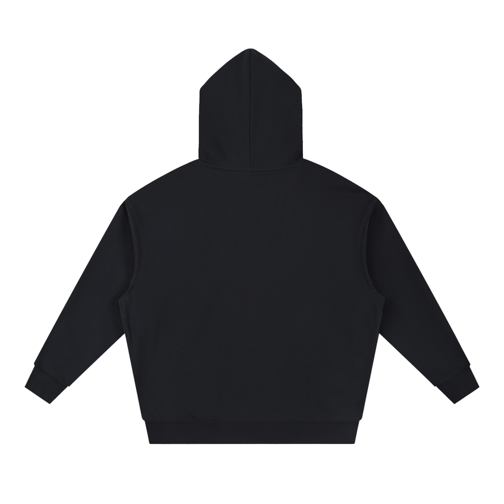 WOMENS LOVE YOUR NEIGHBOR DROP-SHOULDER HOODIE BLACK