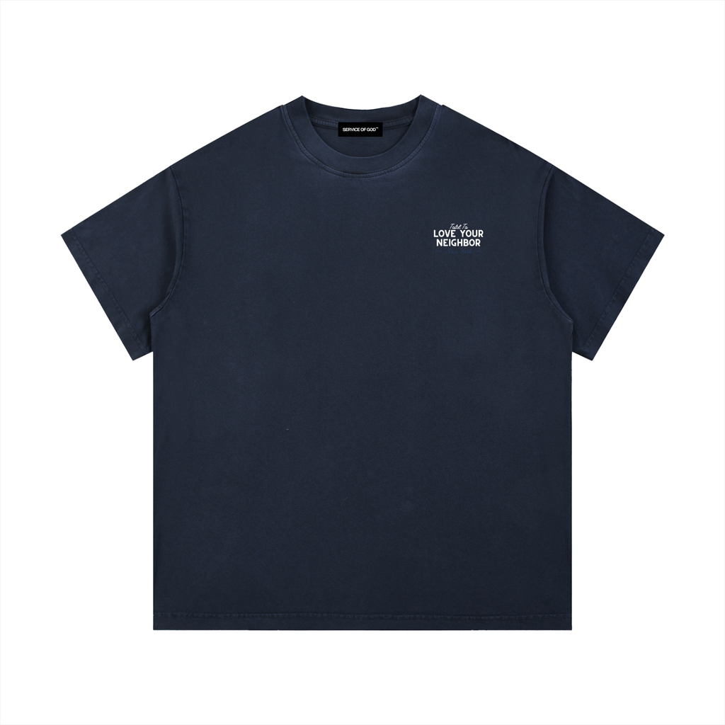 tee,t-shirt,roundneck,round neck,vintage,blue,navy