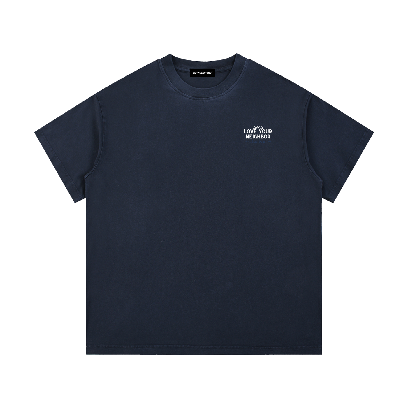 tee,t-shirt,roundneck,round neck,vintage,blue,navy