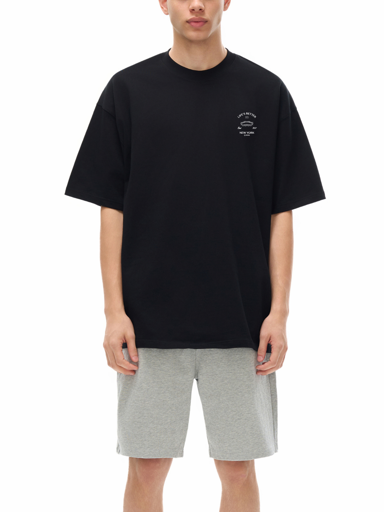 BETTER WITH JESUS TEE BLACK