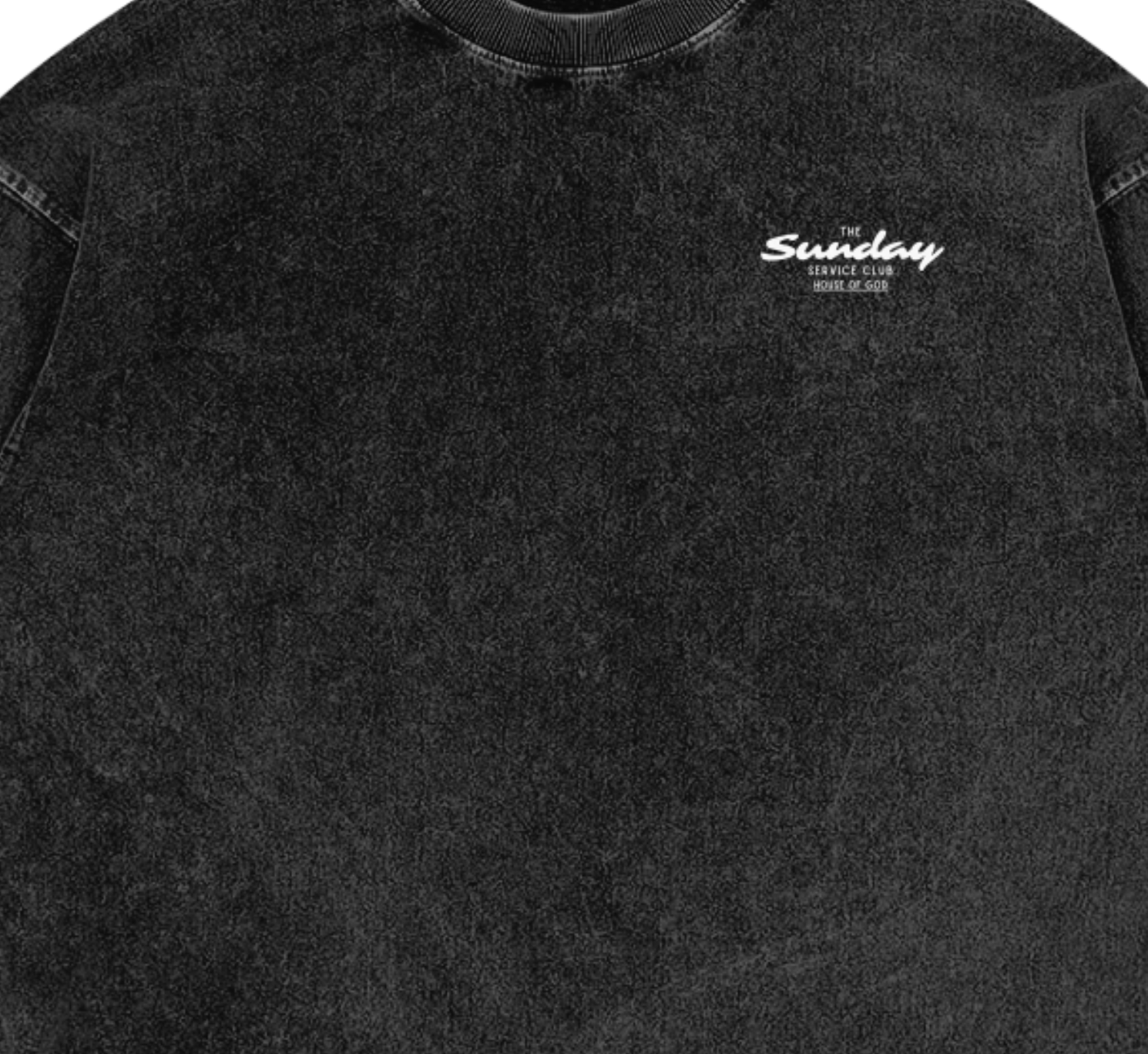 SUNDAY SERVICE CLUB LONG TEE WASHED BLACK