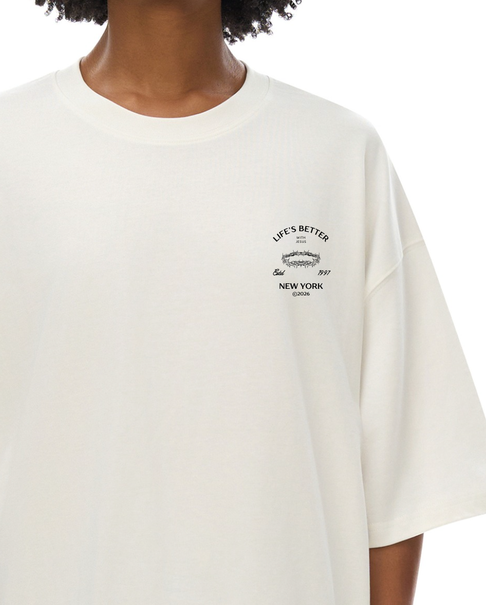 BETTER WITH JESUS TEE WHITE