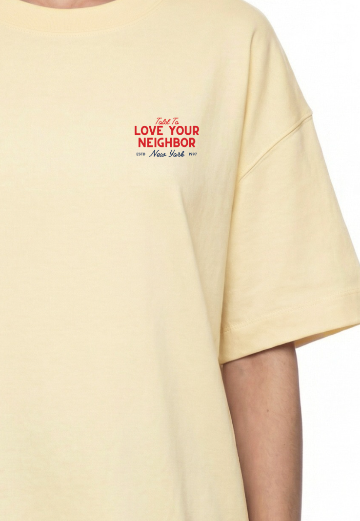 WOMENS LOVE YOUR NEIGHBOR TEE WHITE