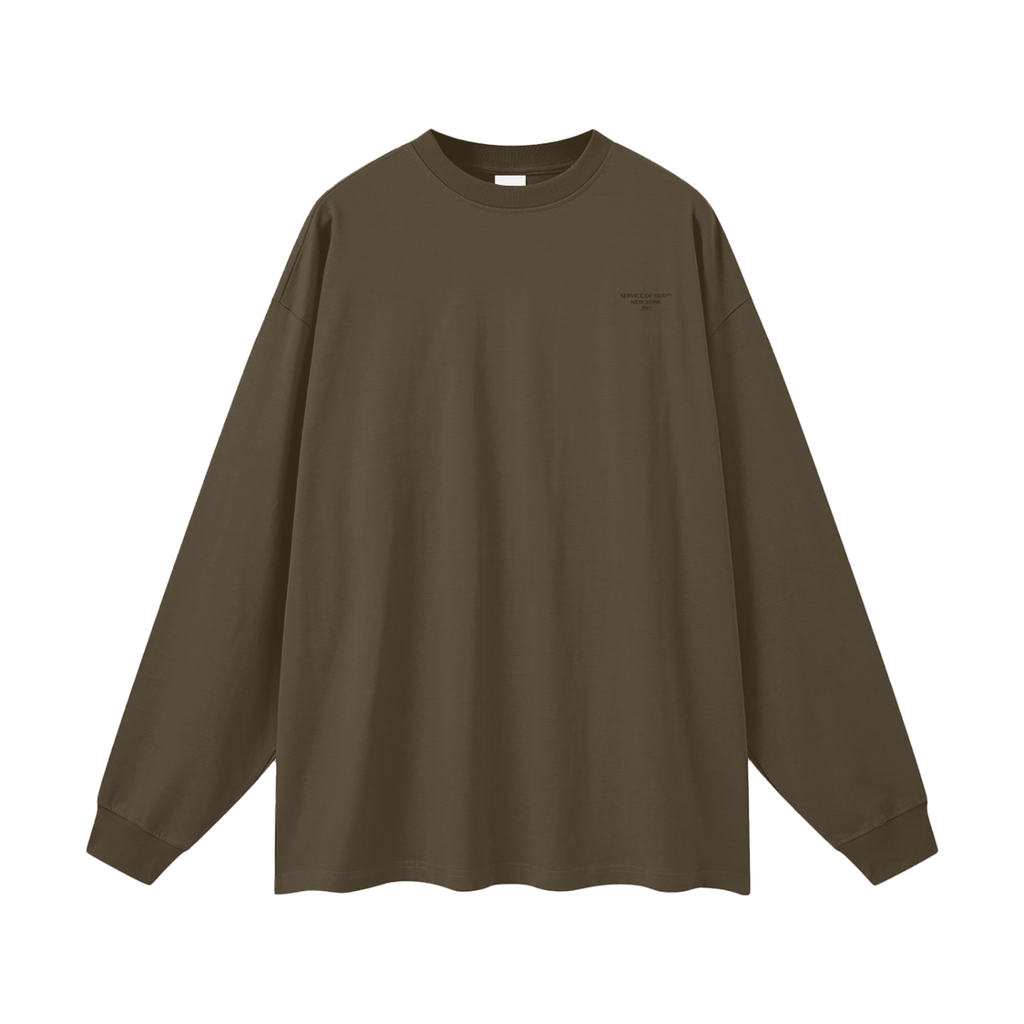 PSALM 91 LONG SLEEVE T-SHIRT BROWN