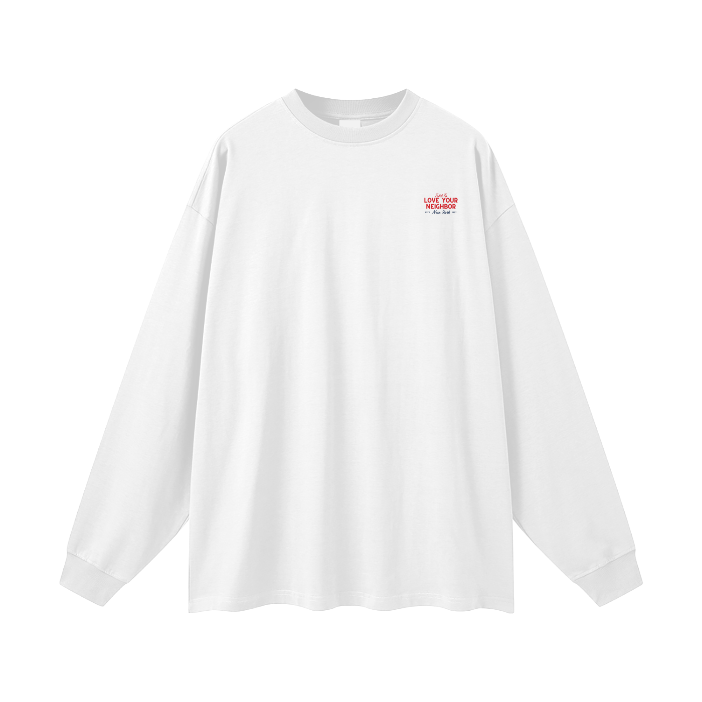 LOVE YOUR NEIGHBOR LONG-SLEEVE WHITE