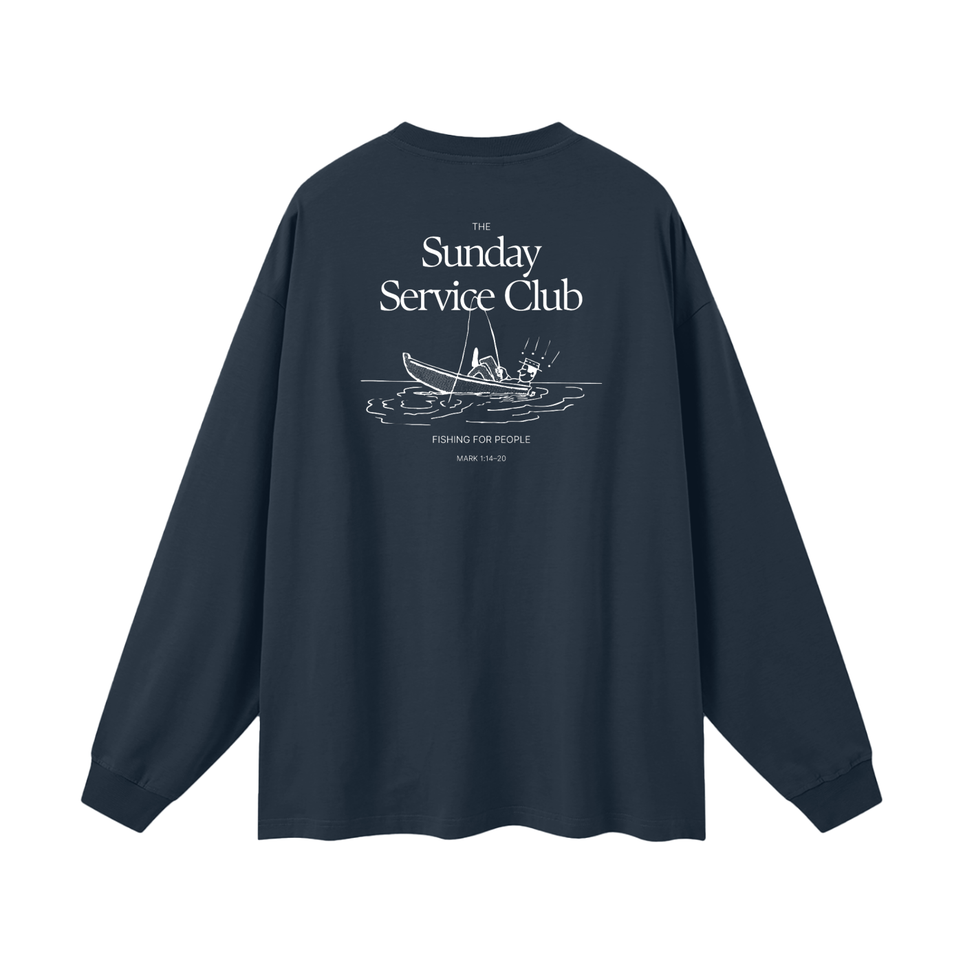 sunday service club,fishing for people,christian streetwear,t-shirt,tee,top,long-sleeve