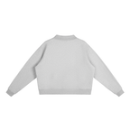 blank back of grey christian crewneck mockneck sweatshirt