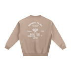 WOMENS SERVANT FOR ALL SWEATSHIRT GRAY APRICOT
