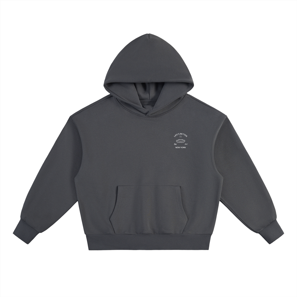 WOMENS BETTER WITH JESUS HEAVYWEIGHT HOODIE GRAY