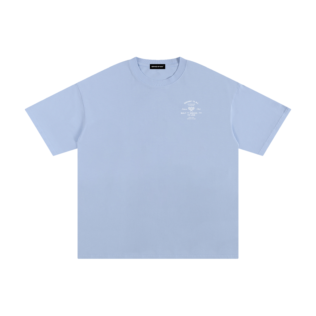 TOPS,T-SHIRT,BLUE