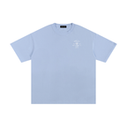 TOPS,T-SHIRT,BLUE