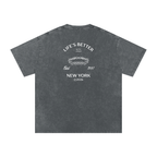 BETTER WITH JESUS WASHED T-SHIRT GRAY