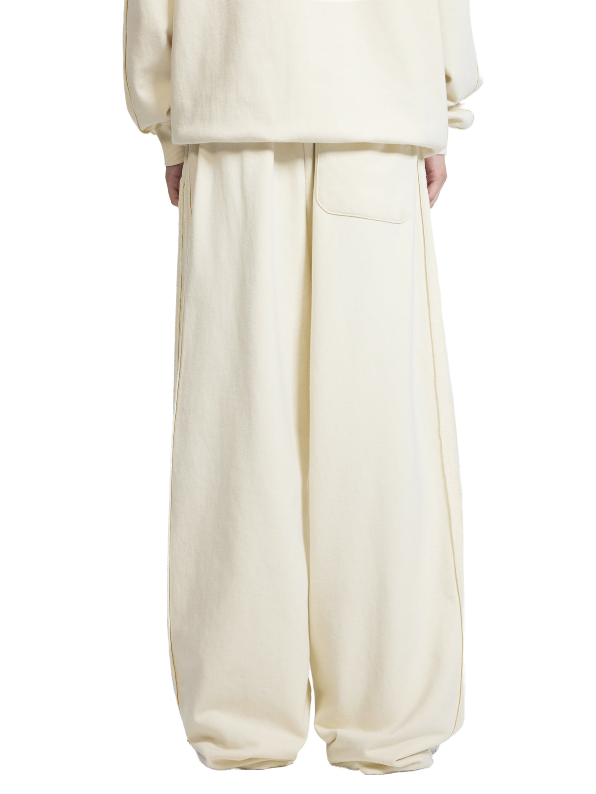 STRAIGHT CONTRAST SWEATPANTS CREAM
