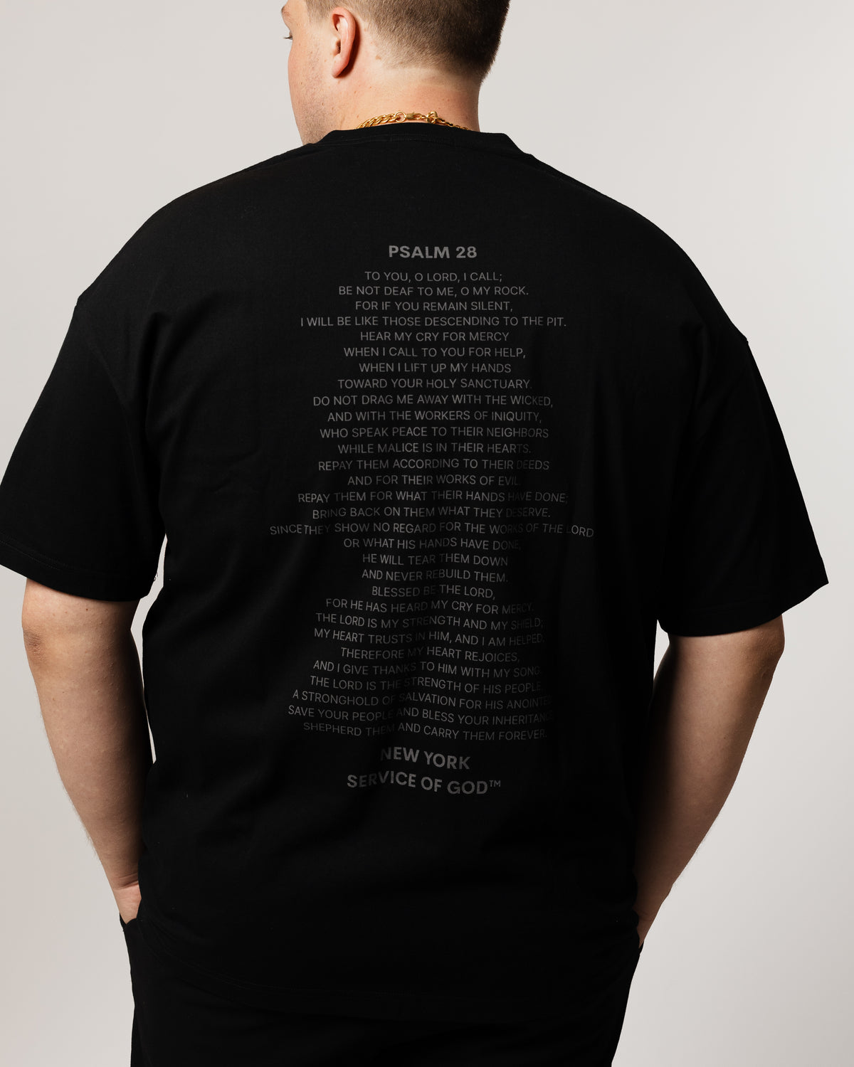 PSALM 28 OVERSIZED T-SHIRT BLACK