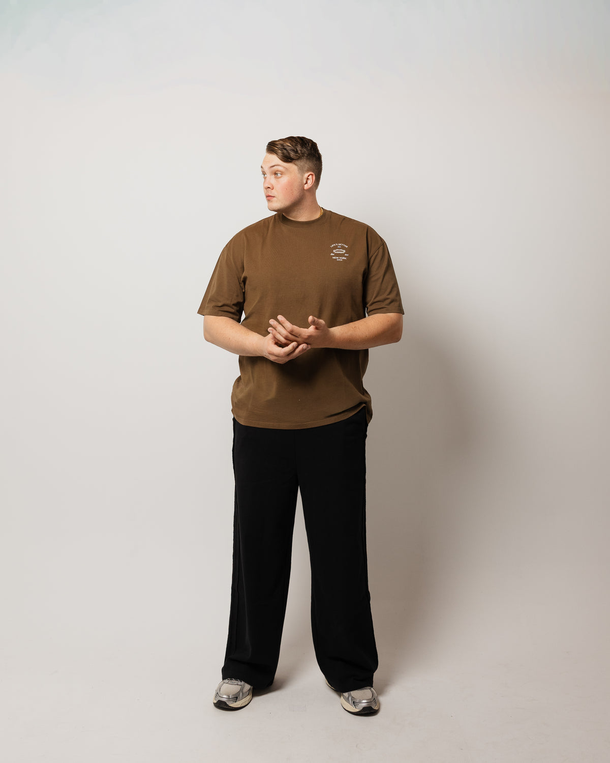 BETTER WITH JESUS T-SHIRT BROWN