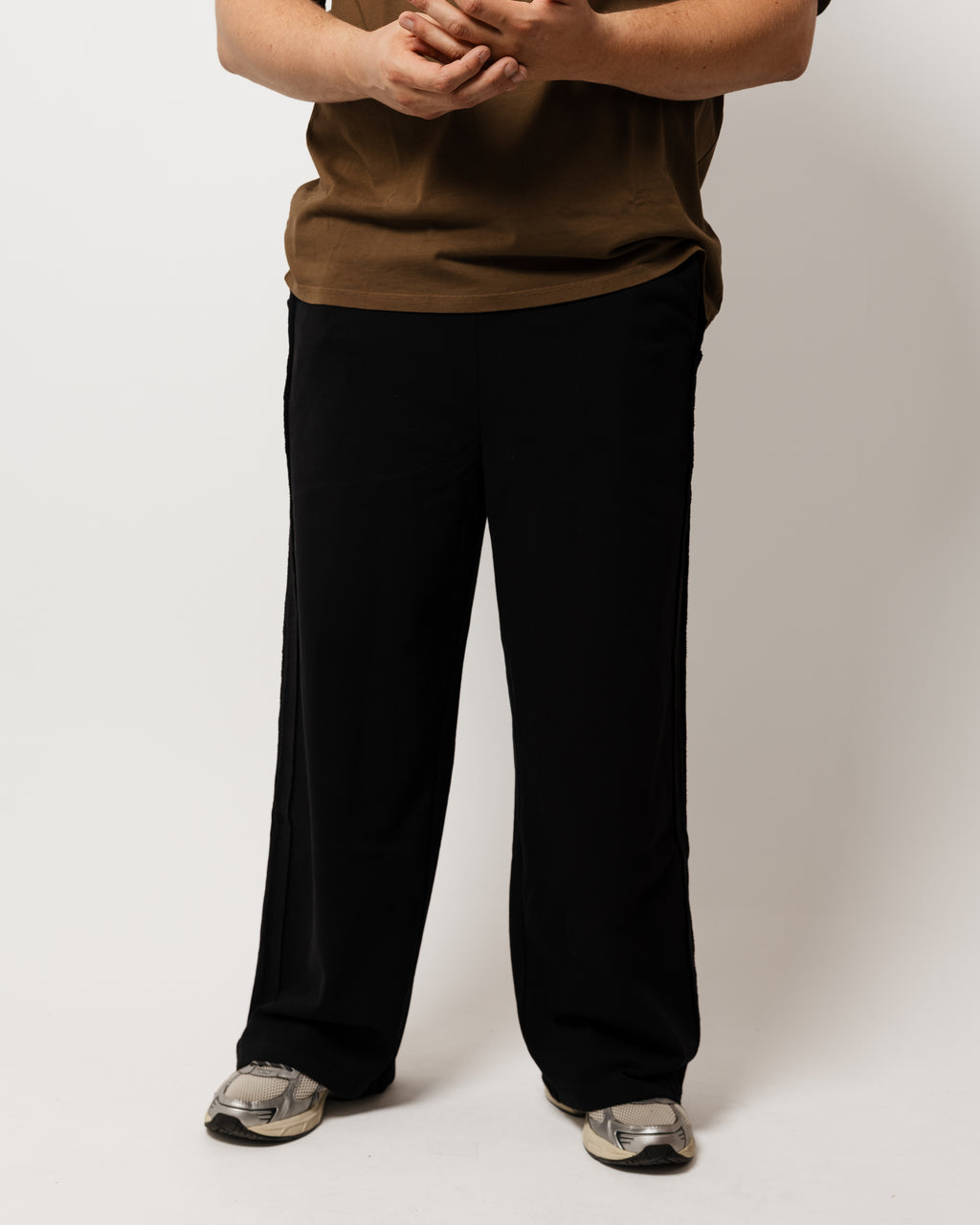 STRAIGHT CONTRAST SWEATPANTS BLACK
