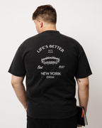 BETTER WITH JESUS VINTAGE DISTRESSED T-SHIRT BLACK