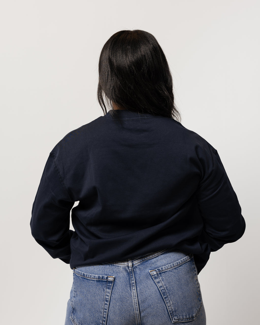 WOMENS LOVE YOUR NEIGHBOR LONG SLEEVE NAVY BLUE