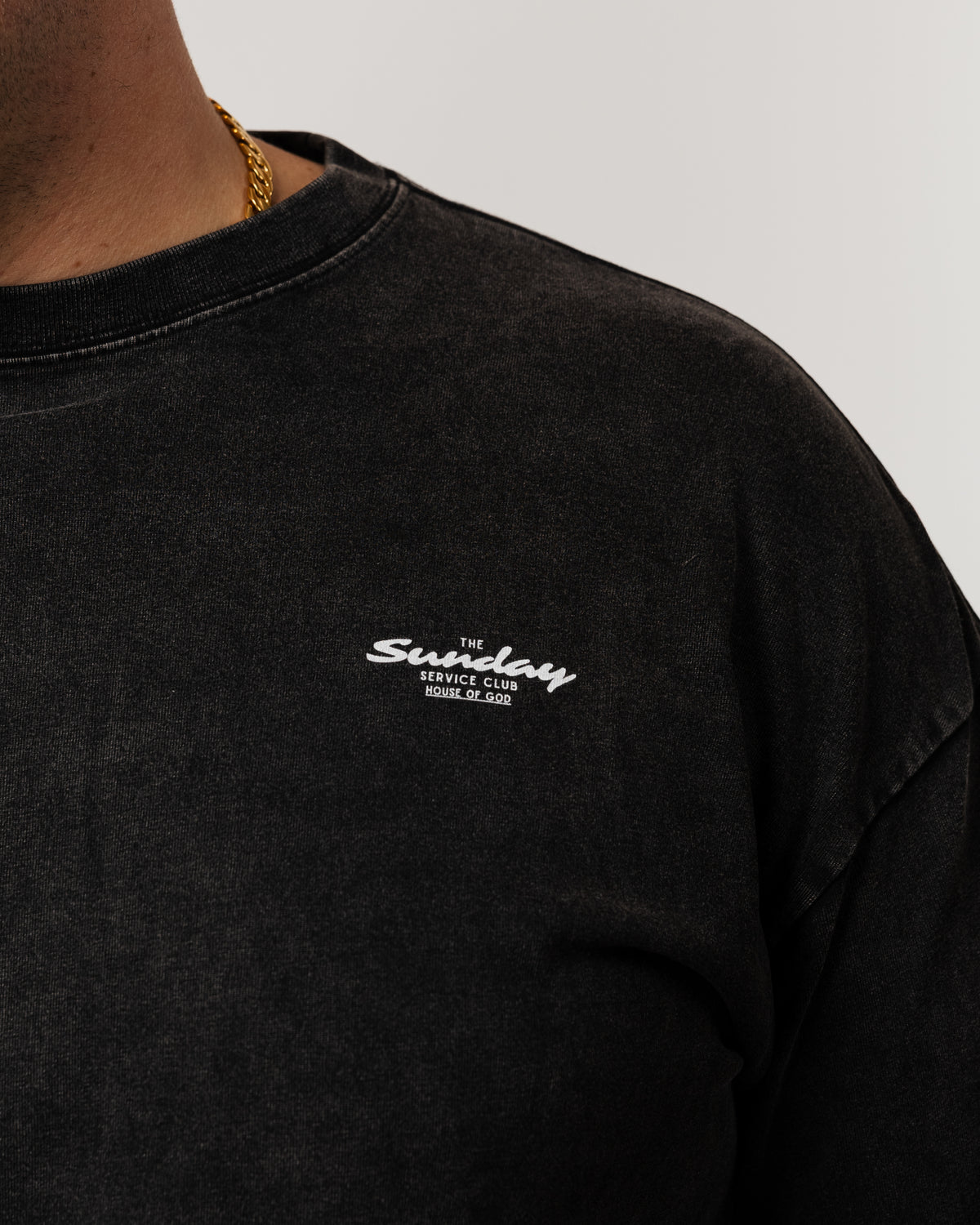 SUNDAY SERVICE CLUB LONG SLEEVE WASHED BLACK