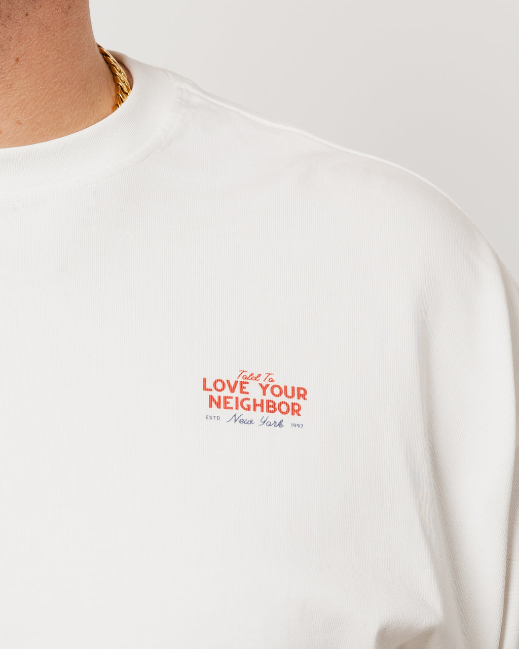 LOVE YOUR NEIGHBOR LONG-SLEEVE WHITE
