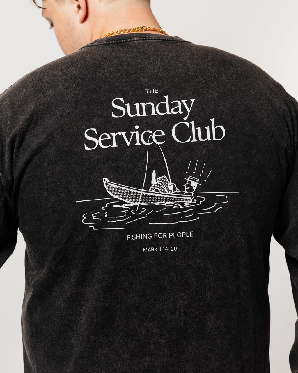 SUNDAY SERVICE CLUB LONG SLEEVE WASHED BLACK