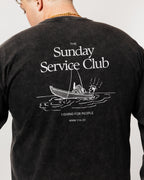 SUNDAY SERVICE CLUB LONG SLEEVE WASHED BLACK