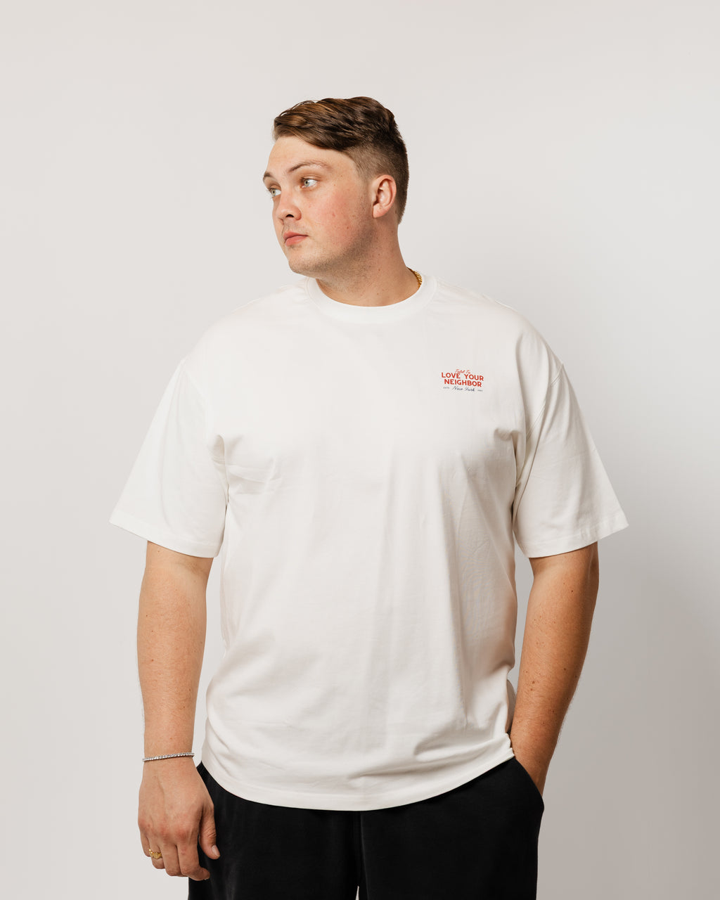 HEAVYWEIGHT LOVE YOUR NEIGHBOR T-SHIRT WHITE