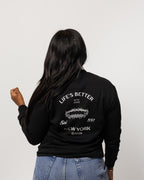 WOMENS BETTER WITH JESUS LONG SLEEVE BLACK
