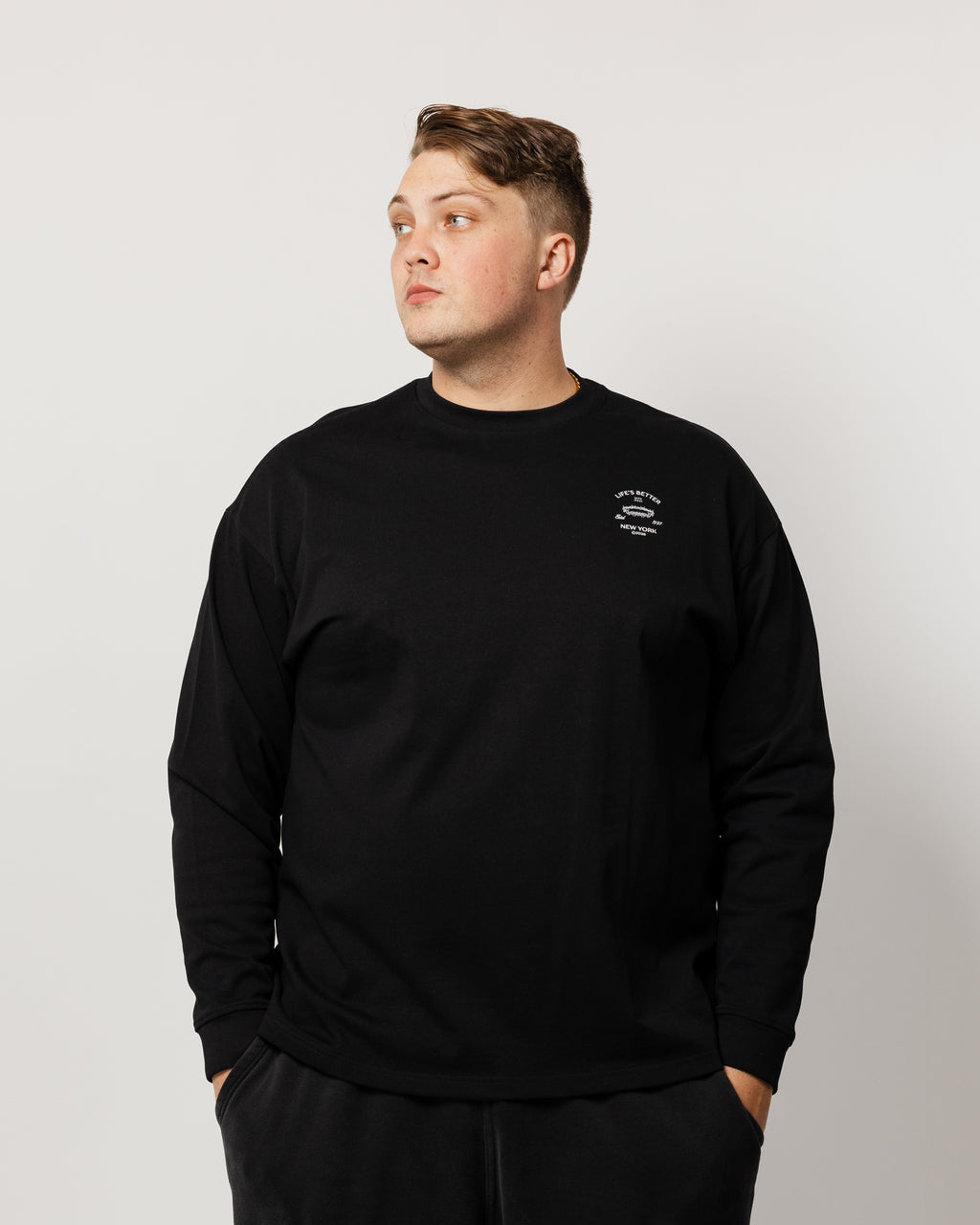 BETTER WITH JESUS LONG-SLEEVE BLACK