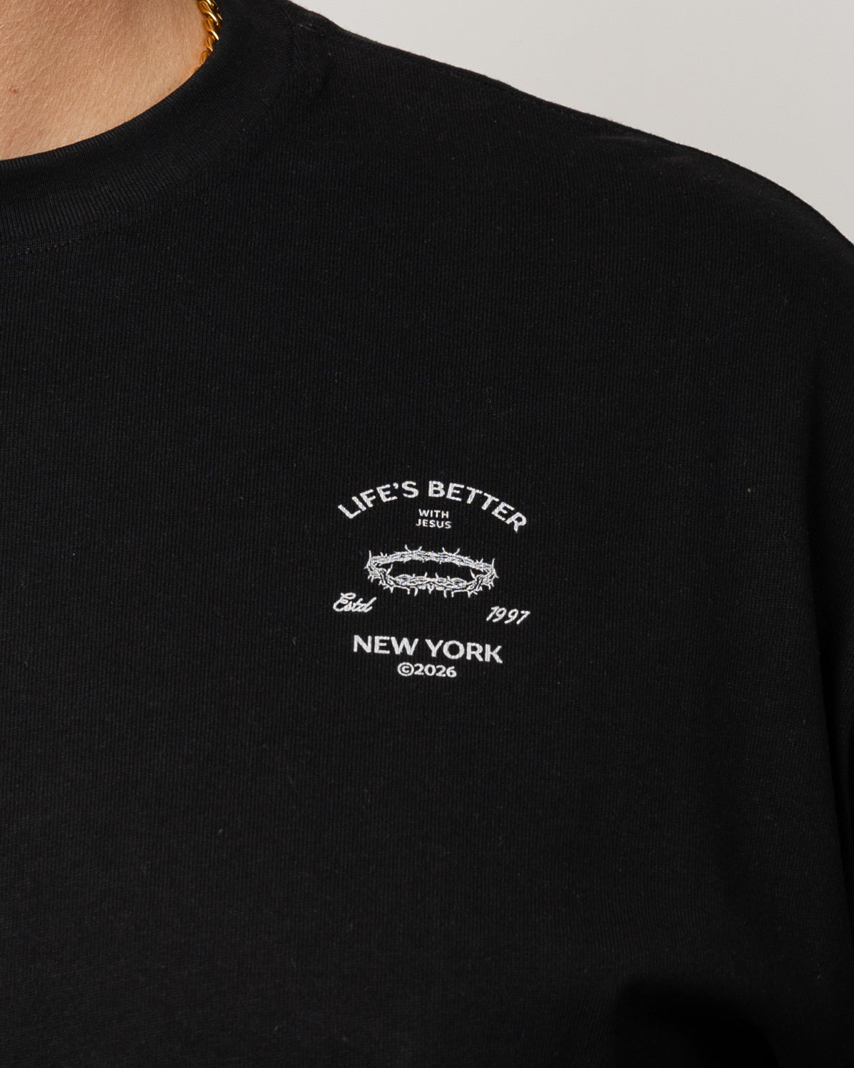BETTER WITH JESUS LONG-SLEEVE BLACK