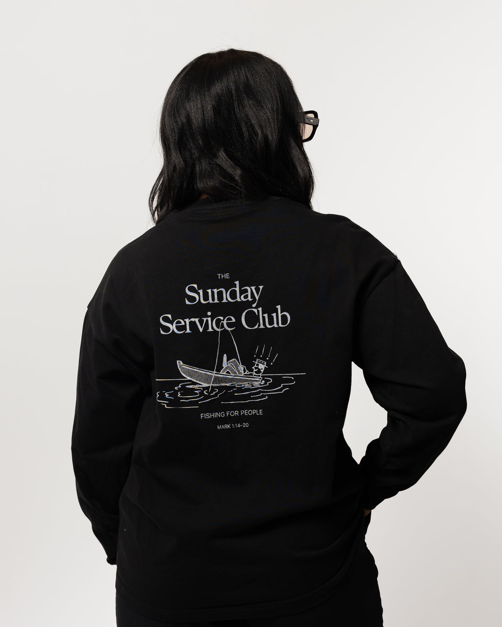 SUNDAY SERVICE CLUB LONG T-SHIRT NAVY