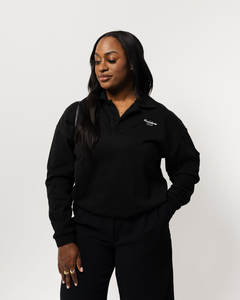 SUNDAY SERVICE CLUB POLO SWEATSHIRT GRAY