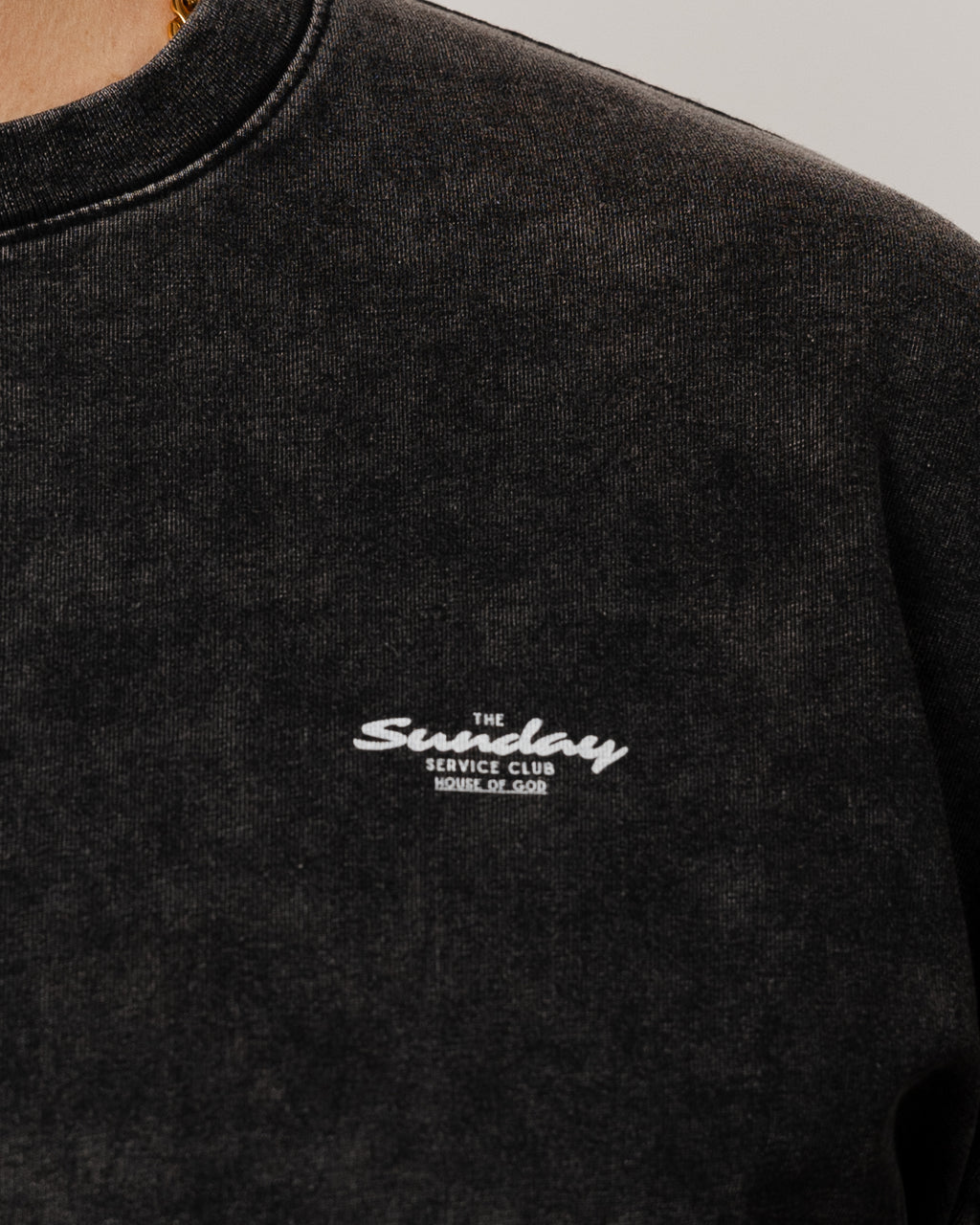 SUNDAY SERVICE CLUB SHORT T-SHIRT WASHED BLACK